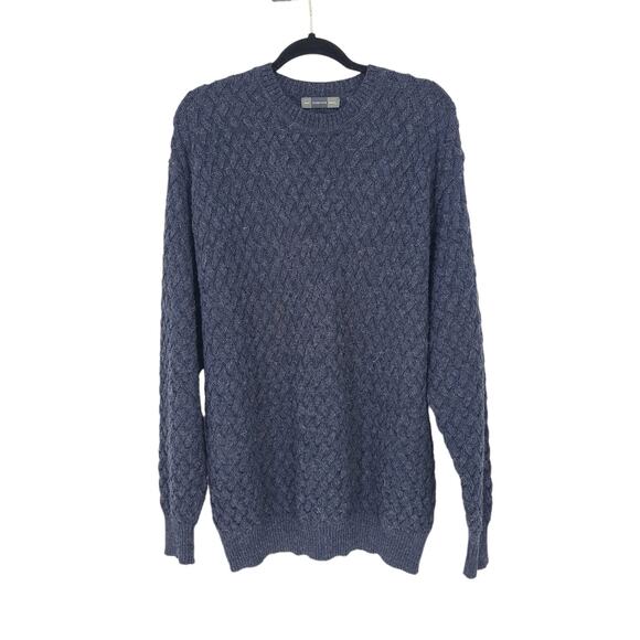 Hart Schaffner Marx Crew Neck Sweater 100% Alpaca Charcoal Gray Men's Size XL - Picture 1 of 6